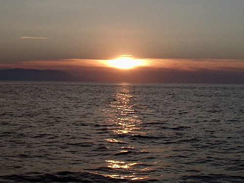 Sunset over water